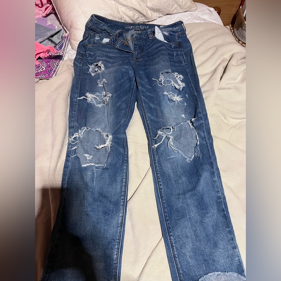 American Eagle Outfitters Denim - American Eagle straight leg Distressed Blue Jeans